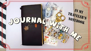 Journaling in my brand new Traveler's Notebook