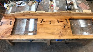 This Tree Was Headed to the Landfill | Live Edge Slab Maple Countertop | Epoxy | Bowties