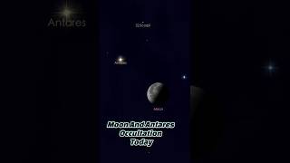 இன்றைய வானியல் நிகழ்வு|Moon and Antares Occultation #shorts #moon #antares