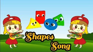 shapes song cartoon video | preschool learning | kids education | baby song | little learners