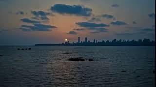 Sunset Timelapse video taken at marine drive beach Mumbai