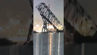 Bridge in USA - Baltimore collapses after ship hits #youtubeshorts #breakingnews #Baltimore Bridge