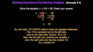 Solving Equations Containing Integers - Konst Math