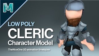 Low Poly Cleric Character Model | Autodesk Maya 2019 for Beginners | TheNiceOne 3D