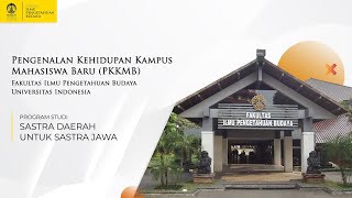 PKKMB FIB 2021 - Prodi Sastra Daerah untuk Sastra Jawa