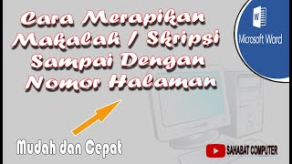 TUTORIAL CARA MERAPIKAN MAKALAH / SKRIPSI DARI NOL SAMPAI 100% RAPI