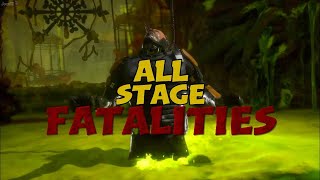 MORTAL KOMBAT 11 ULTIMATE VERSION   12 SPECIAL CHARACTERS INTO ACID POOL STAGE FATALITY