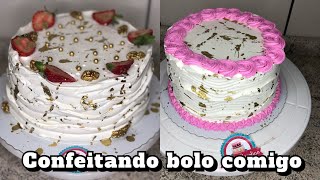 Bolo de aniversário / PASSO A PASSO / decorando bolo comigo