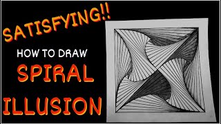 SATISFYING!! How to Draw Spiral Illusion