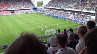 FROM THE STAND: Jamie Vardy's goal for England against Wales at Euro 2016