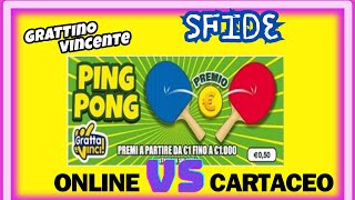 Gratto Ping Pong online e Ping Pong cartaceo, gratta e vinci da 0.50€.  #grattaevinci