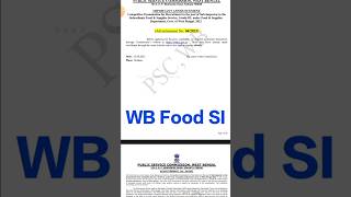 WB Food SI 2023✅ Notification Full Details #wbpsc #foodsi #shorts