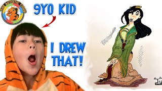 9yo Autistic Savant Draws - Mulan | Disney