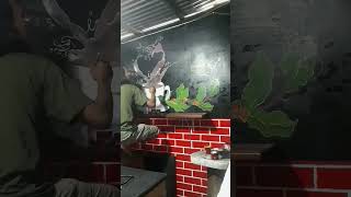 MELUKIS NEGERI || GAMBAR MURAL KEDAI KOPI FLORES #shortvideo #art #mural #kelilingindonesia