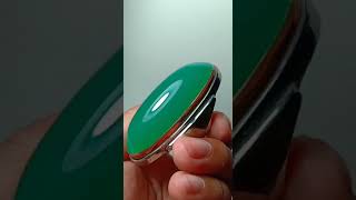 Bacan man made glass babon ring monel