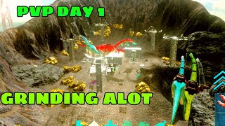 ARK MOBILE PVP FRESH START||PVP DAY 1 ||BUILDING BASE AND TAMING ||ARK MOBILE ||ARK