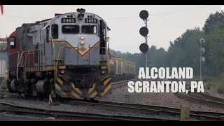 Freight Train | Delaware-Lackawanna | ALCO & MLW Diesel Locomotives | Scranton and Taylor, PA