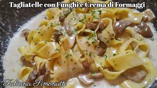 Tagliatelle con Funghi e Crema di Formaggi 🧀🍝