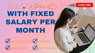 FIXED MONTHLY SALARY PLUS INCENTIVES | ESL COMPANIES HIRING NOW | Liezel Oh