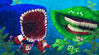 JJ's Family BLOOP vs Mikey's Family EL GRAN MAJA Survive Battle in Minecraft - Maizen