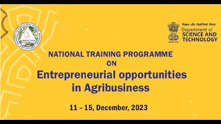 NTP EDP 23 day 5 Innovations and Agristartups Guest Lecture by Dr. V. Govindagowda Part 1