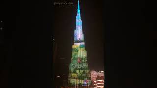 Burj Khalifa Lights Up for #SaveSoil | @mysticvidya #shorts