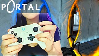 Relaxing Portal Gameplay ASMR: Soft Whispers and Controller Sounds 🎮🌙