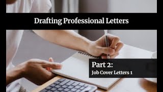 Job Cover Letters Part 1