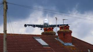 Malaysia Airlines Airbus A380 9M-MNE over the famous Myrtle Avenue (LHR 15.06.16)