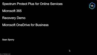 IBM Storage Protect for Cloud OneDrive for Business Restore  - Demo