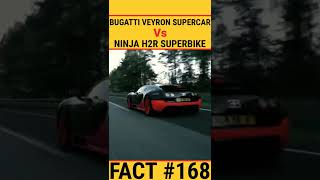 Bugatti Veyron Vs Ninja H2r 😨 | Bugatti Veyron Loses Drag Race#shorts #ninjah2rstatus#bugattiveyron