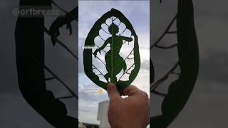 Leaf cutting art of an Odissi Dancer  #leafart #leafcuttingart #artstyle #artshortsvideo