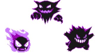 Evolution Gengar Haunter Gastly GBC GB yellow amarillo Pokémon  Evolucion evol como ゲンガー ゴースト ending