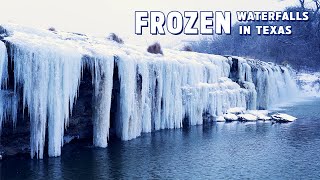 Frozen Waterfalls in Texas - Marion Sansom Park