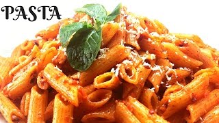 ITALIAN PASTA IN RED SAUCE-EASY TO MAKE ITALIAN PASTA-PASTA RECIPE