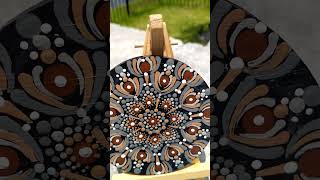 Mandala Dot Painting#Brown color #Easy for beginners #dot art#Mandala Coaster