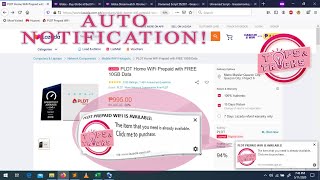 MAG AABANG NG PLDT PREPAID WIFI STOCK NG LAZADA (AUTO NOFICATION - no hassle)