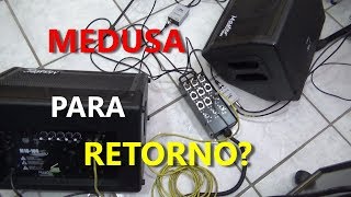 Medusa para receber sinal de retorno vindo do AUX da mesa