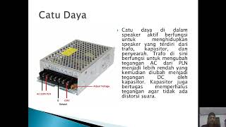 Perawatan dan Perbaikan Pada Speaker Aktif Ade