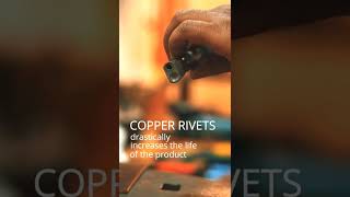 COPPER RIVETING IN LEATHER | HOW IS IT DONE? | MOST DURABLE | #shorts #copper #howitismade