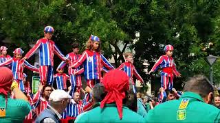 Entrada Castellers de Berga i la Muixeranga d'Algemesí a Sabadell