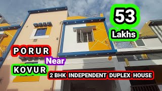 2 BHK Independent Duplex House for sale in Porur Near Kovur