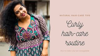 Curly hair haircare|Anti hairfall and anti frizz tips|How to make curly hair manageable #curlyhair