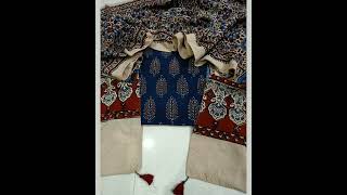 Latest Ajrakh Print Cotton Dress Materials @stunningwear7951