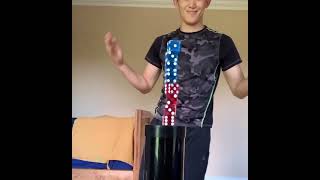 Dice stacking 5🎲🎲🔥 #dicestacking #trickshots #awesome