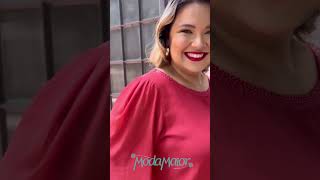 Conjunto Plus Size de Túnica Bordada e Calça Pantalona