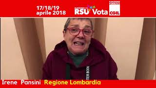 Irene Pansini candidata per la FP CGIL alle elezioni RSU della Regione Lombardia