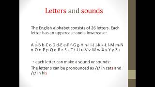 English letters, sounds and phonemes