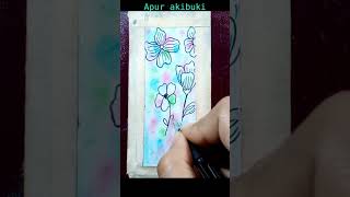 How to make easy floral bookmark | Floral bookmark making at home | #shorts