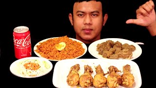 MUTTON BIRYANI WITH SPICY MUTTON LIVER | CHICKEN LEG PIECE | EATING SHOW